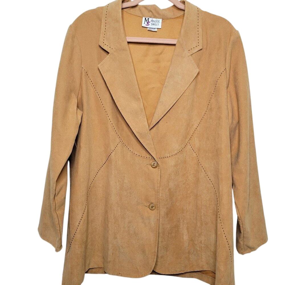 Maggie Sweet Western Cowgirl Equestrian Faux Suede Blazer‎